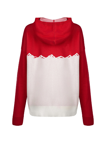 Men's Red & White Santa's Favorite Hooded Sweater, 2