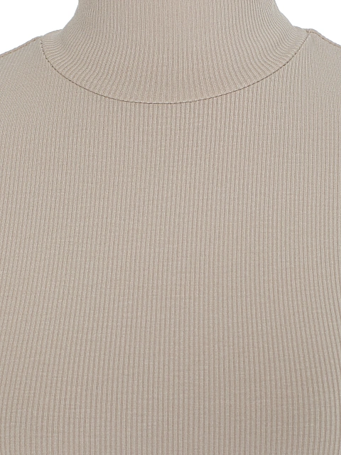 Beige Cotton Turtleneck Bodysuit, 3 Beige Cotton Turtleneck Bodysuit, 3