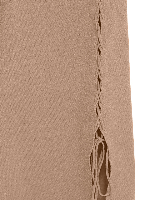 Beige Lace Up Jersey Maxi Dress, 4 Beige Lace Up Jersey Maxi Dress, 4