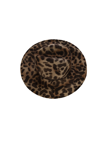 Felt hat with leopard print, 1