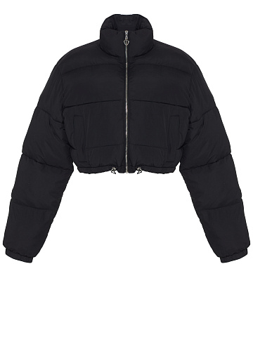 Black cropped down jacket, 1