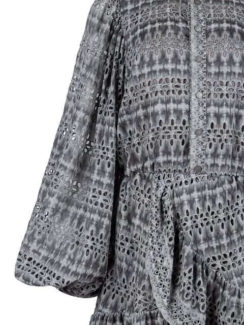 Grey Cotton Mini Dress, 3