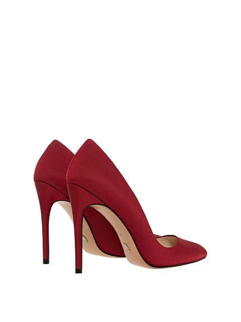 Burgundy Silk Pumps, 3