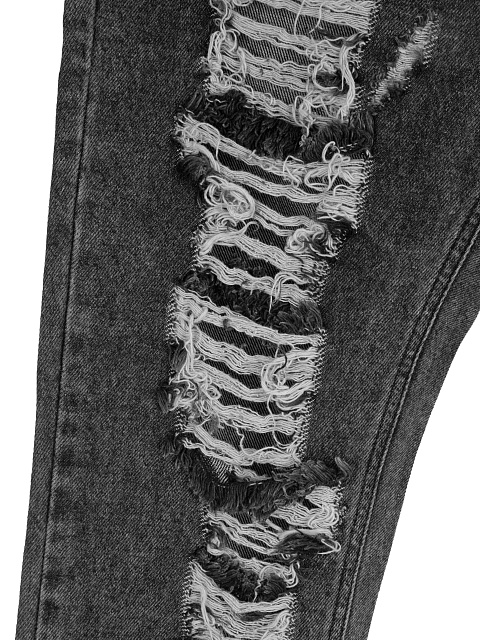 Grey Distressed Slim Jeans, 4