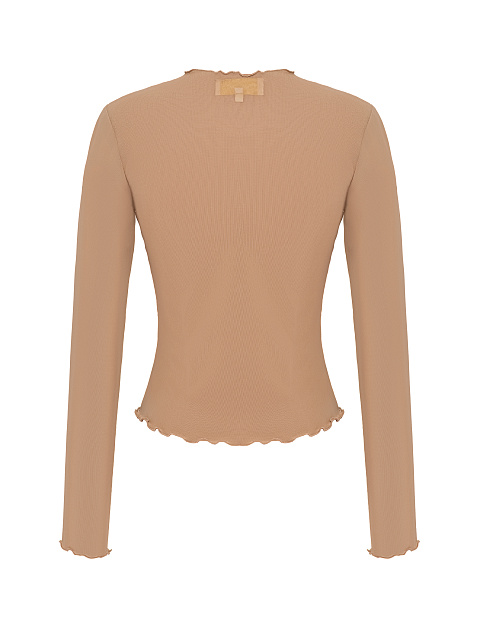 Beige Rhinestones Rose Mesh Longsleeve, 3 Beige Rhinestones Rose Mesh Longsleeve, 3