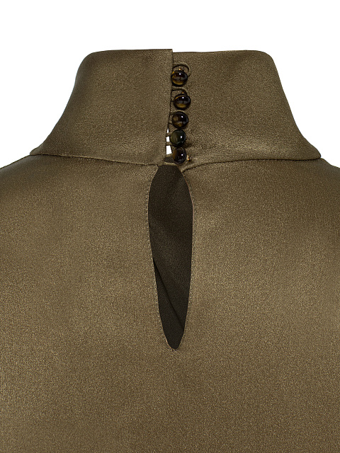 Olive Green Silk Blouse, 4 Olive Green Silk Blouse, 4