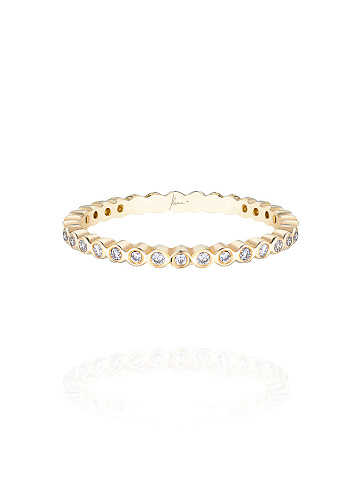 Yellow gold and diamond ring, 1