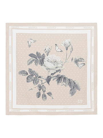 Beige Crush print scarf, 1