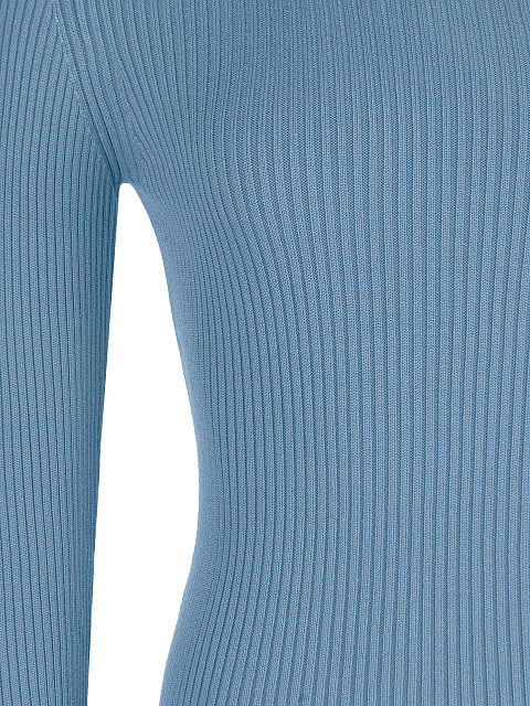 Dark Blue Rib Knit Jersey Turtleneck, 4 Dark Blue Rib Knit Jersey Turtleneck, 4