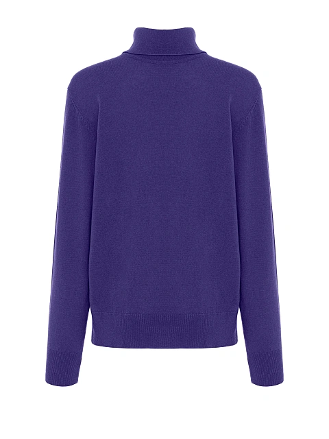 Men's Violet Cashmere Turtleneck Sweater, 1