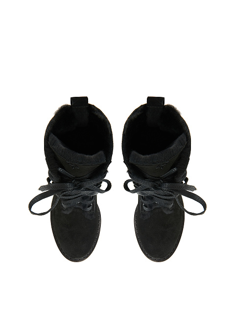 Black Suede Boots With Fur, 4