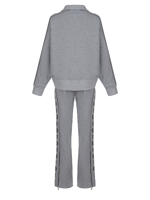 Grey Embroidered Jersey Suit, 2 Grey Embroidered Jersey Suit, 2