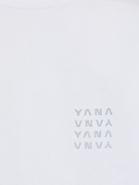 Men's White Printed Cotton T-shirt, 3