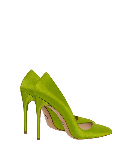 Light Green Silk Pumps, 3