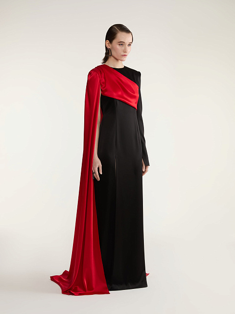 Black & Red Silk Maxi Dress, 5 Black & Red Silk Maxi Dress, 5