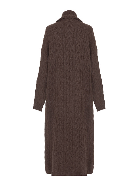Brown Knitted Cashmere Coat, 2