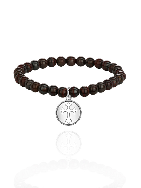 Silver & Tiger's Eye Beaded Bracelet, 1