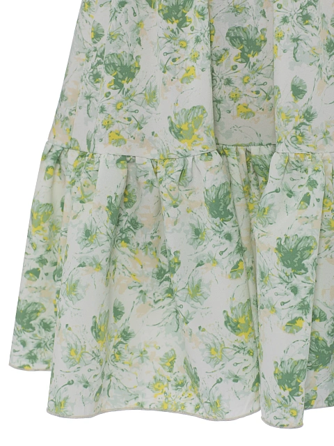 Mini dress with green floral print, 3 Mini dress with green floral print, 3