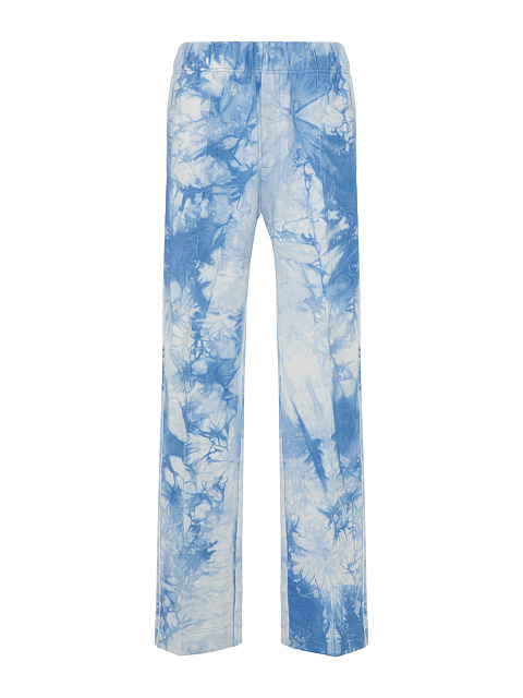 Light blue tie-dye tracksuit with cropped sweatshirt and cornflower embroidery, 3 Light blue tie-dye tracksuit with cropped sweatshirt and cornflower embroidery, 3