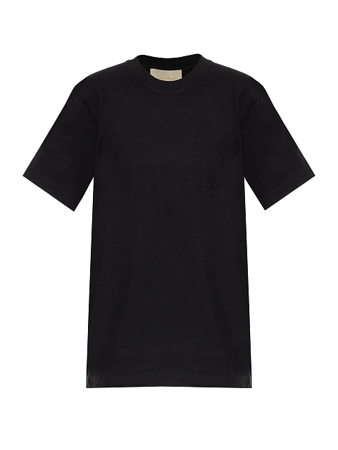 Black Printed Oversized Cotton T-shirt, 2 Black Printed Oversized Cotton T-shirt, 2
