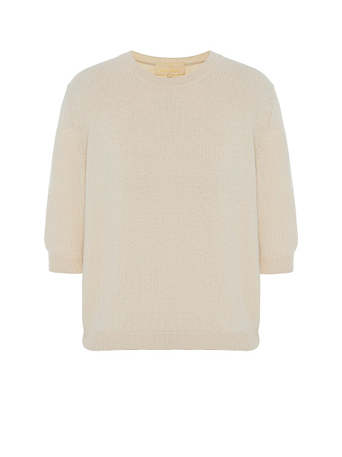 Beige angora jumper with short sleeves, 1 Beige angora jumper with short sleeves, 1