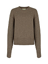 Коричневый джемпер с люрексом и пайетками