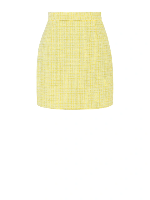 Yellow Tweed Mini Skirt Suit, 3 Yellow Tweed Mini Skirt Suit, 3