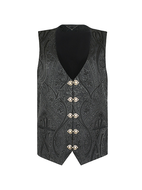 Black Jacquard & Lurex Vest, 1