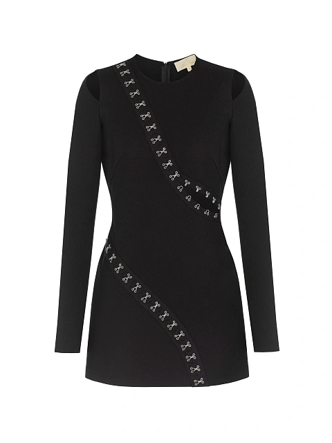 Black mini dress with slits, 1 Black mini dress with slits, 1