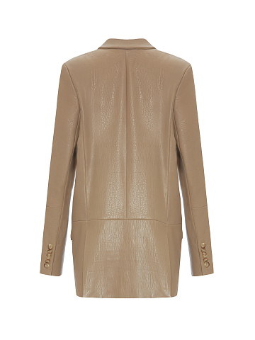 Dark Beige Leather Jacket, 2