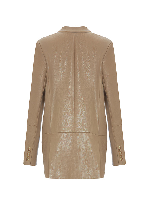 Dark Beige Leather Jacket, 2