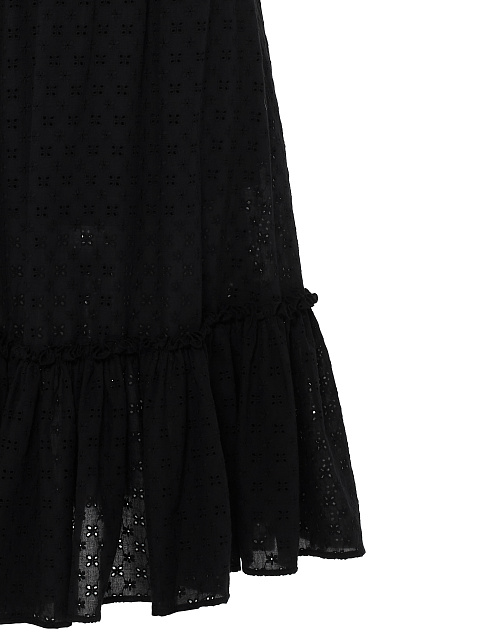 Black Cotton Lace Midi Skirt, 3 Black Cotton Lace Midi Skirt, 3