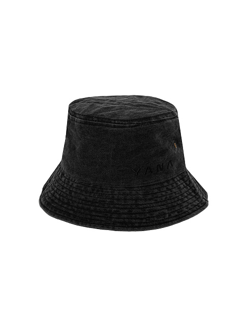 Black Cotton "Yana" Bucket Hat, 1