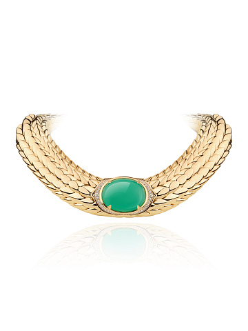 Necklace with chrysoprase, 1