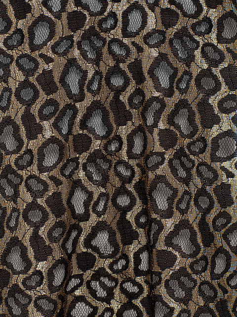 Gold and black leopard print top, 3