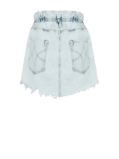 Light Blue Denim Mini Skirt, 2