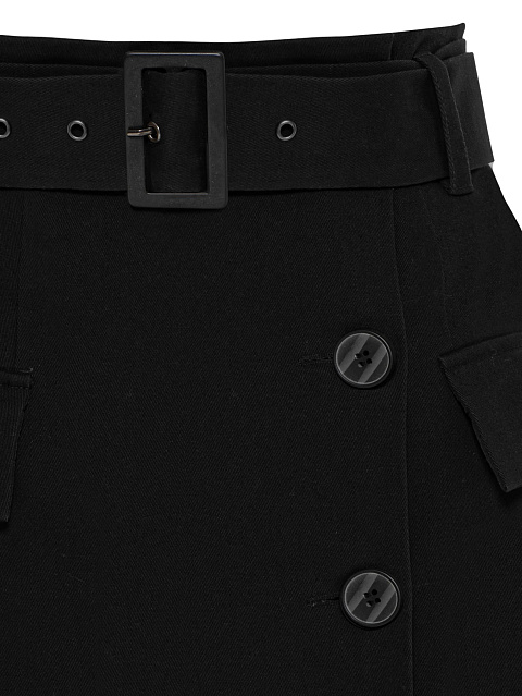 Black Midi Skirt With Pockets, 3 Black Midi Skirt With Pockets, 3