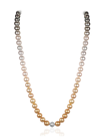 Necklace with South Sea and Tahitian pearls, 1