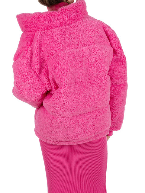 Hot Pink Teddy Padded Jacket, 7