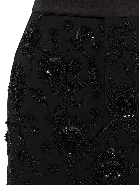 Black embroidered skirt, 5