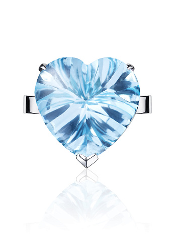 Heart Topaz & White Gold & Ring, 2