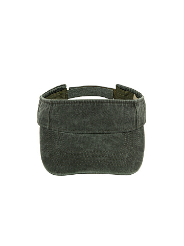 Green & Light Green Embroidery Denim Visor, 2