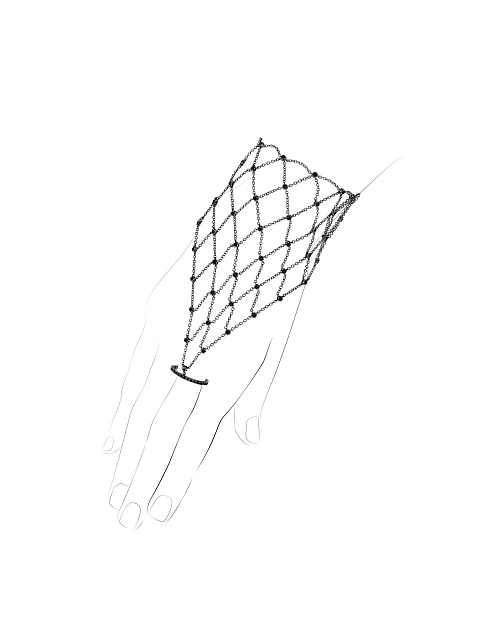 Black Gold Diamond Slave Bracelet, 1