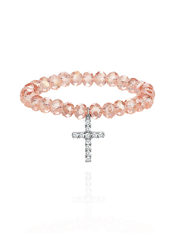 Quartz Mystic & Round Cubic Zirconia & Silver Bracelet, 1