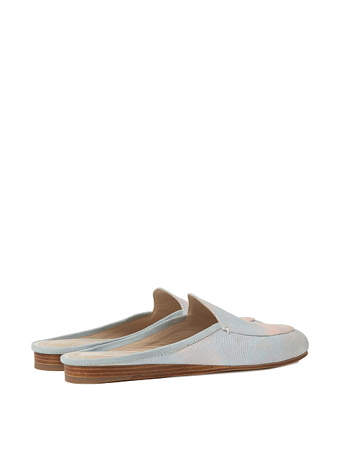 Pink Tie-Dye Denim Mules, 3