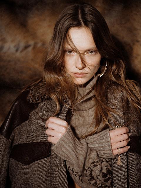 Brown Wool & Astrakhan Fur Jacket, 9 Brown Wool & Astrakhan Fur Jacket, 9