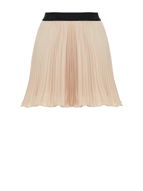 Beige Pleated Mini Skirt, 2 Beige Pleated Mini Skirt, 2