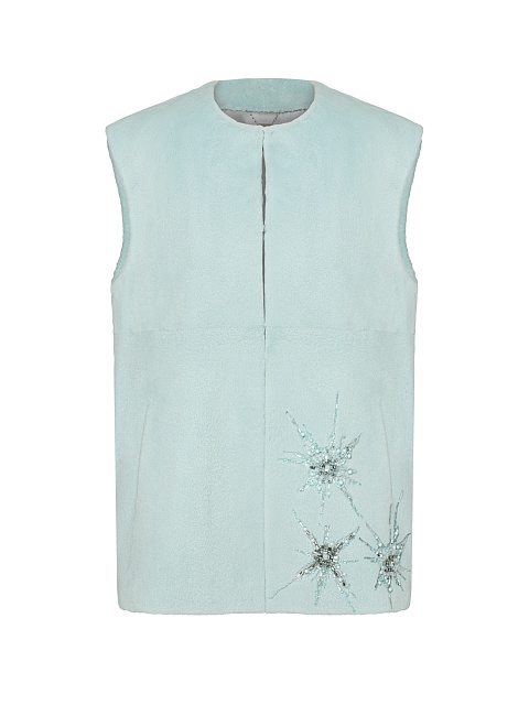 Mink vest with embroidery, 1
