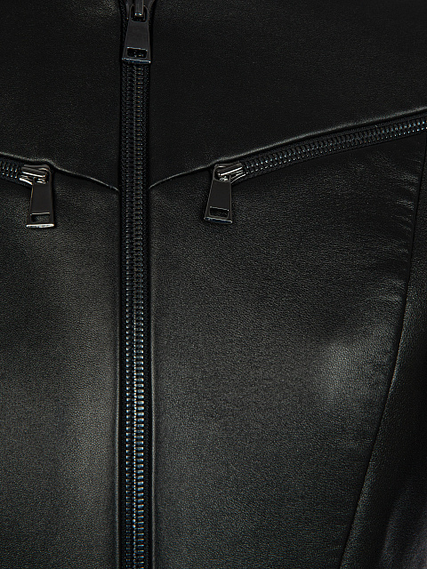 Black Leather Peplum Jacket, 3 Black Leather Peplum Jacket, 3