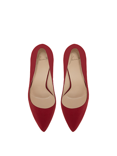 Burgundy Silk Pumps, 4
